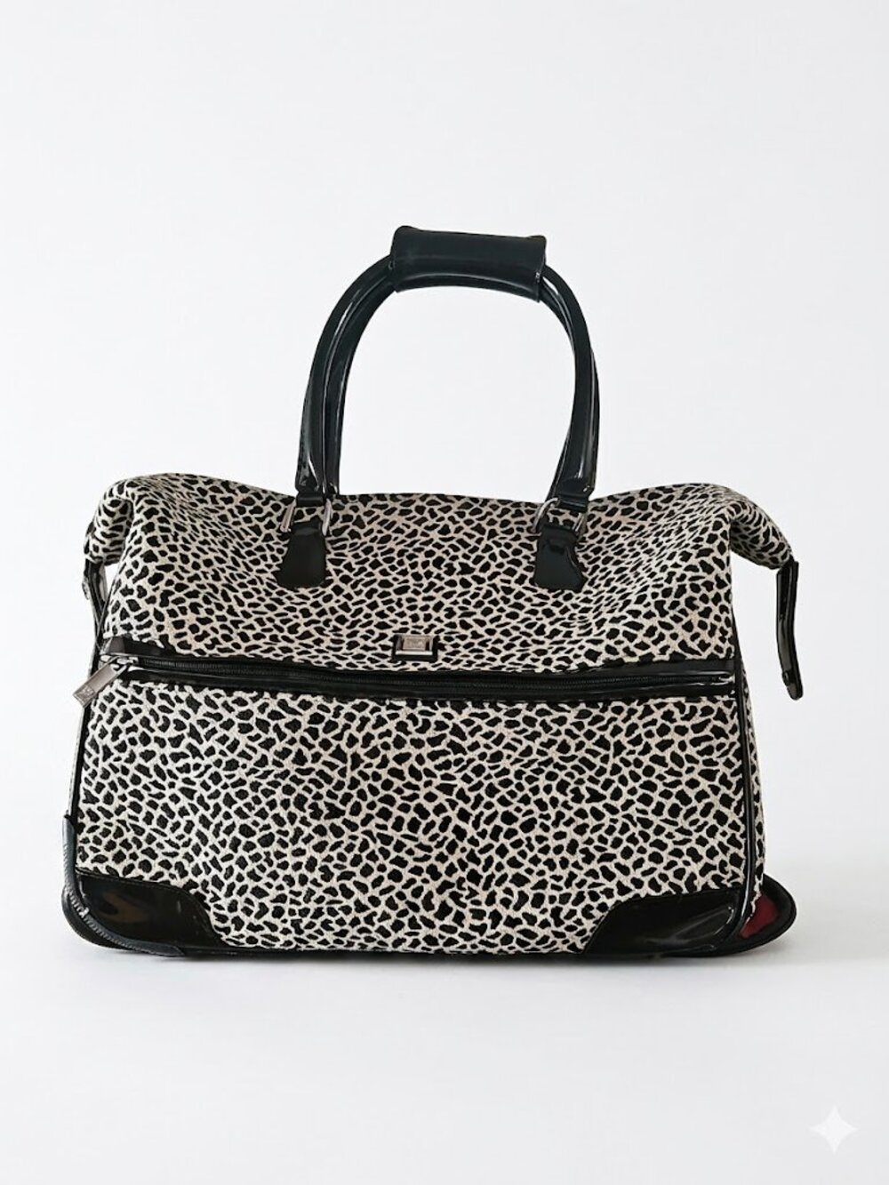 DVF Black & Cream Leopard Print Tote Bag - Stylish Women's Travel Handbag